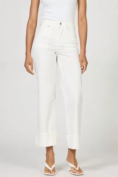 Dear John Denim Holly Cuffed Denim Jeans In Egret In White