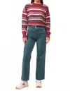 Dear John Denim Holly High Rise Straight Jeans In Deep Teal