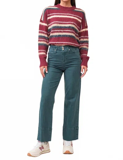 Dear John Denim Holly High Rise Straight Jeans In Deep Teal