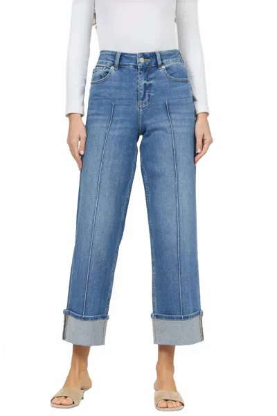Dear John Denim Holly High-rise Cropped Denim Jeans In Natal In Blue