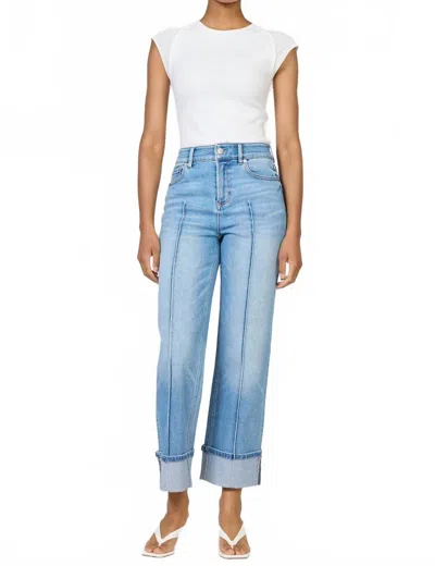 Dear John Denim Holly High Rise Cuffed Jeans In Lake Shore In Blue