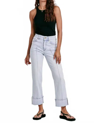 Dear John Denim Holly Super High Rise Cuffed Straight Jeans In Positano Wash In Multi