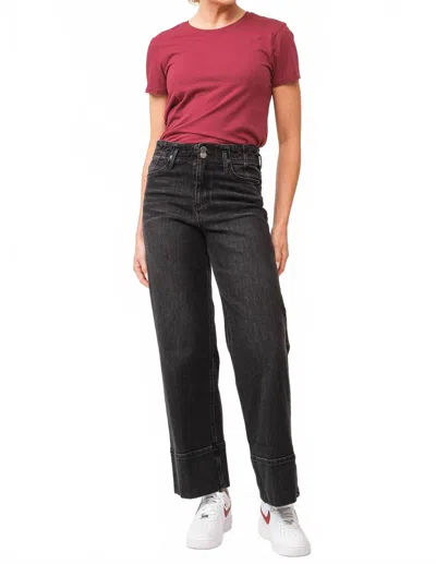 Dear John Denim Holly Super High Rise Straight Leg Jeans In Black