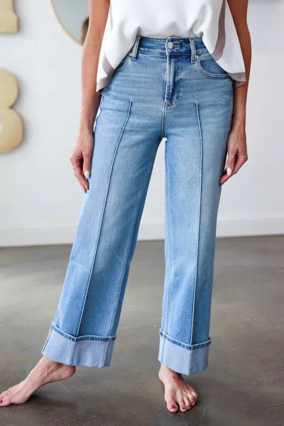 Dear John Denim Holly Wide Leg Jeans In Winslow In Blue