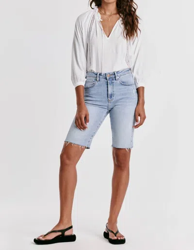 Dear John Denim Indy Super High Rise Long Shorts In Wezley In Multi