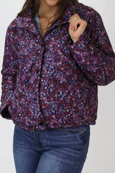 Dear John Denim Isabel Printed Jacket In Enchanted Garden In Purple