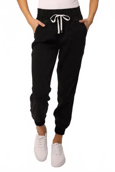 DEAR JOHN DENIM JACEY DENIM JOGGER IN BLACK