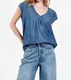 Dear John Denim Janis Sleeveless Denim Top In Blue In Blue