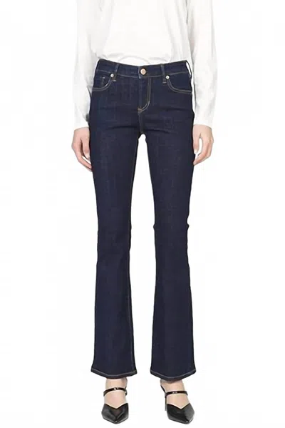 Dear John Denim Jeanne Crop Flare Pants In Black Iris In Transparent