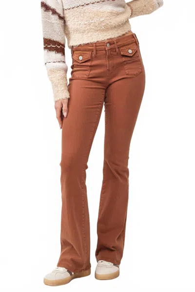 Dear John Denim Jaxtyn Bootcut Jean In Burnt Sienna In Brown