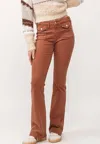 Dear John Denim Jaxtyn Bootcut Mid Rise In Burnt Sienna In Brown