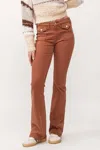 Dear John Denim Jaxtyn Bootcut Mid Rise In Burnt Sienna In Brown