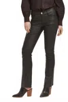 Dear John Denim Jaxtyn Coated Mid Rise Bootcut Jeans In Black In Black