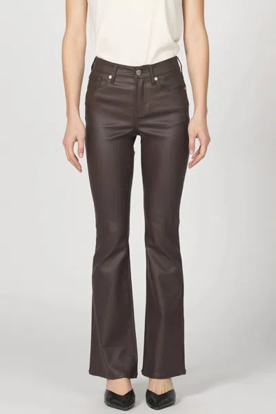 Dear John Denim Jaxtyn Mid Rise Coated Pant In Cappuccino In Brown
