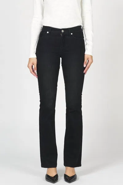 Dear John Denim Jaxtyn Mid Rise Velvet Coated Jeans In Black