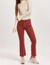 Dear John Denim Jeanne Crop Flare In Intense Rust In Multi