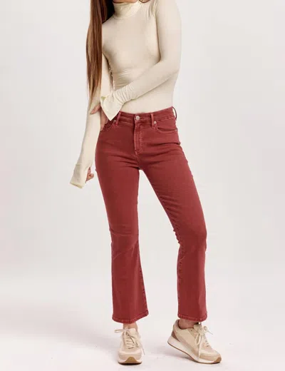 Dear John Denim Jeanne Crop Flare In Intense Rust In Multi