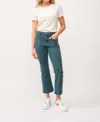 Dear John Denim Jeanne High Rise Cropped Flare In Deep Teal In Blue