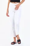 Dear John Denim Jeanne Cropped Flare Jeans In White