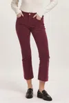 Dear John Denim Jeanne Cropped Flare Pants In Plum Berry In Multi