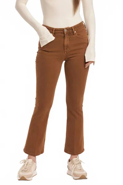 Dear John Denim Jeanne Flare Jean In Burnt Sienna In Brown