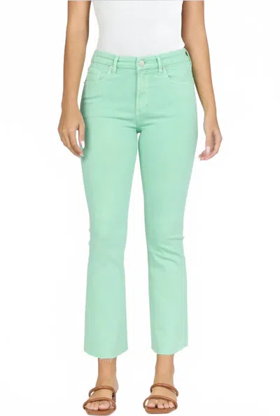 Dear John Denim Jeanne Flare Leg Cropped Jeans In Hemlock In Green