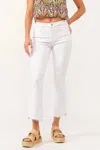 Dear John Denim Jeanne High Rise Cropped Flare Jean In White In White
