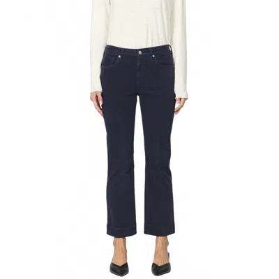 Dear John Denim Jeanne High Rise Kick Flare Pant In Black Iris In Blue