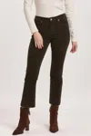 Dear John Denim Jeanne Super High Rise Cropped Jeans In Forest Pine In Multi