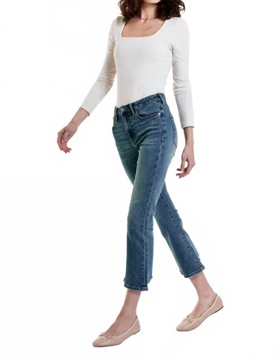 Dear John Denim Jeanne Mid Rise Cropped Flare Jeans In Cambrion In Blue