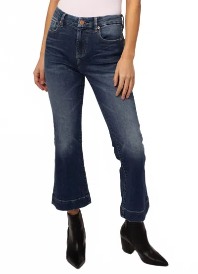 Dear John Denim Jeanne Mid Rise Cropped Flare Jeans In Sonoma In Blue