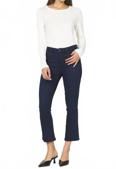 Dear John Denim Jeanne Mid Rise Flare Jeans In Ramsey In Blue