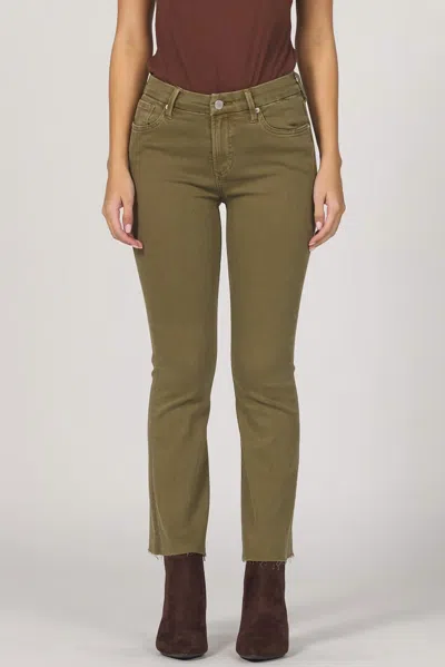 Dear John Denim Jeanne Straight Leg Jeans In Olive Branch In Multi