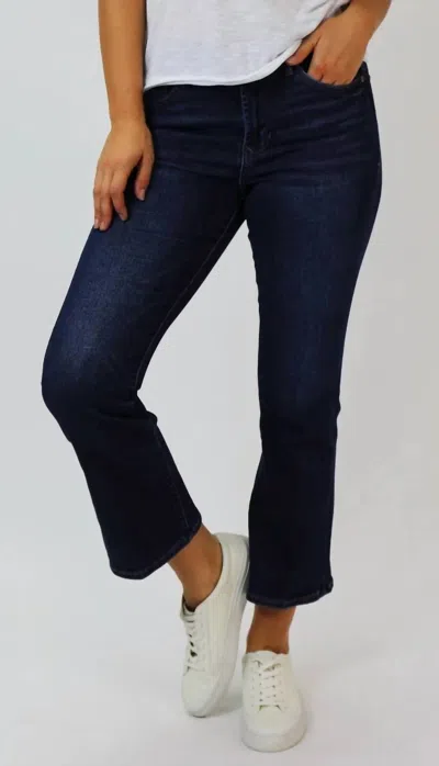 Dear John Denim Jeanne Super High Rise Cropped Flare Jeans In Richmond In Blue