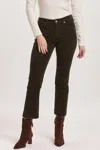 Dear John Denim Jeanne Super High Rise Cropped Jeans In Forest Pine In Multi