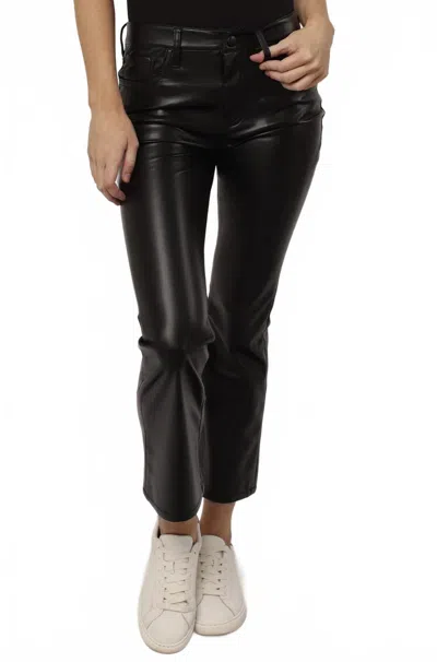 Dear John Denim Jeanne Vegan Leather Flare Pant In Black