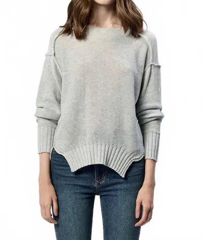 Dear John Denim Jenna Exposed Seam Sweater In Gre In Gray