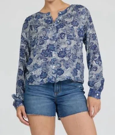 Dear John Denim Jess Top In Inverted Regatta In Multi