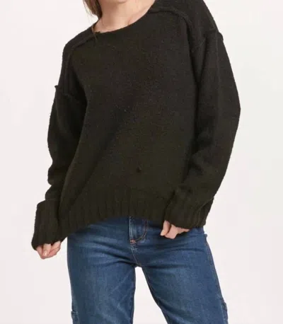 Dear John Denim Jessica Exposed Seam Sweater In Black