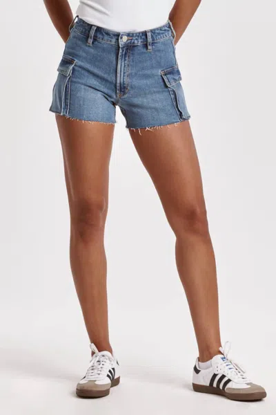 Dear John Denim Jessie High Rise Utility Short In Huntsville In Blue