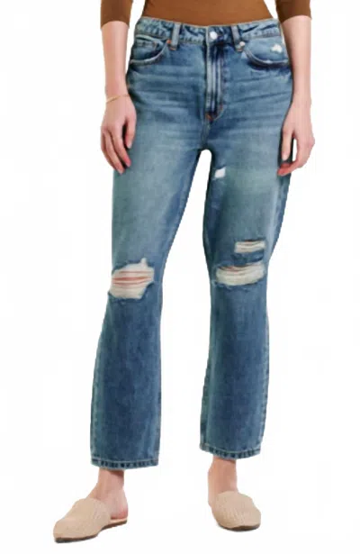 Dear John Denim Jodi Straight Leg Jeans In Summer Sky Wash In Black