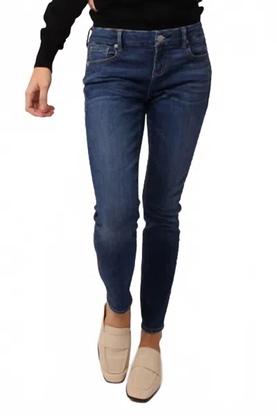 Dear John Denim Joyrich Classic Low Rise Skinny Jeans In Dark Blue
