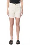 Dear John Denim Julian Flat Front Twill Shorts In Wheat In White