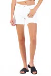Dear John Denim Julian High Rise Shorts In Optic White In White