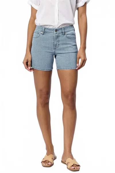 Dear John Denim Julian Short In Denim Stripe In Multi