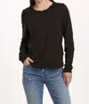 Dear John Denim Kathy Long Sleeve Tee In Black In Black