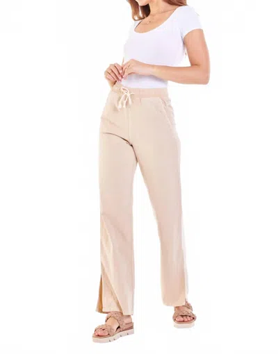 Dear John Denim Kayla Flare Pants In Oatmeal In White
