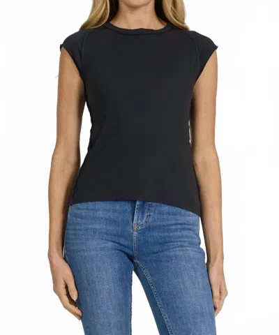 Dear John Denim Kimmie Cap Sleeve Tee In Black