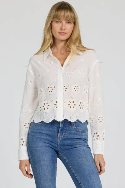Dear John Denim Kingsley Button Down Shirt In White