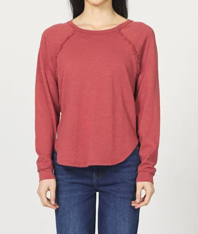 Dear John Denim Kira Long Sleeve Top In Red Orche